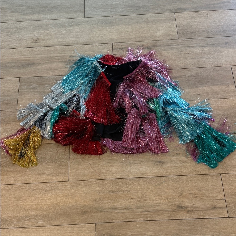 Nasty Gal Multicolor Fringe Jacket